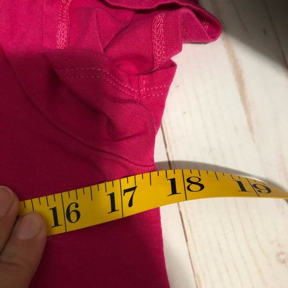 {Tahari} Pink Cut Out Short Sleeve Tee - Picture 6 of 6